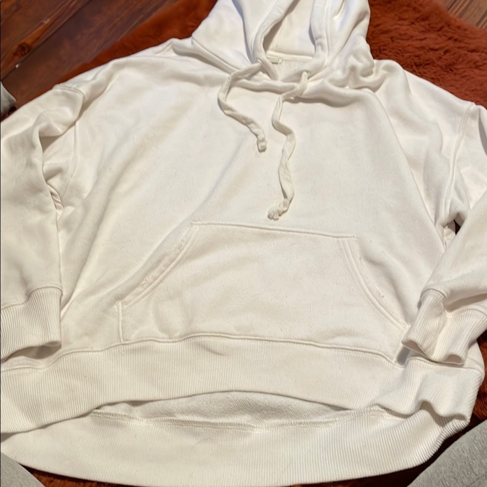 White Aerie Drawstring Hoodie
